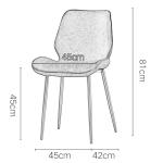 Stoelen,Stoel Voor Eetkamer Pu Lederen Eetstoel Moderne Zachte Rugleuning Kussen Restaurant Stoel Vergadestoel Computer Stoel/Donkere Koffie/45 * 42 * 81Cm