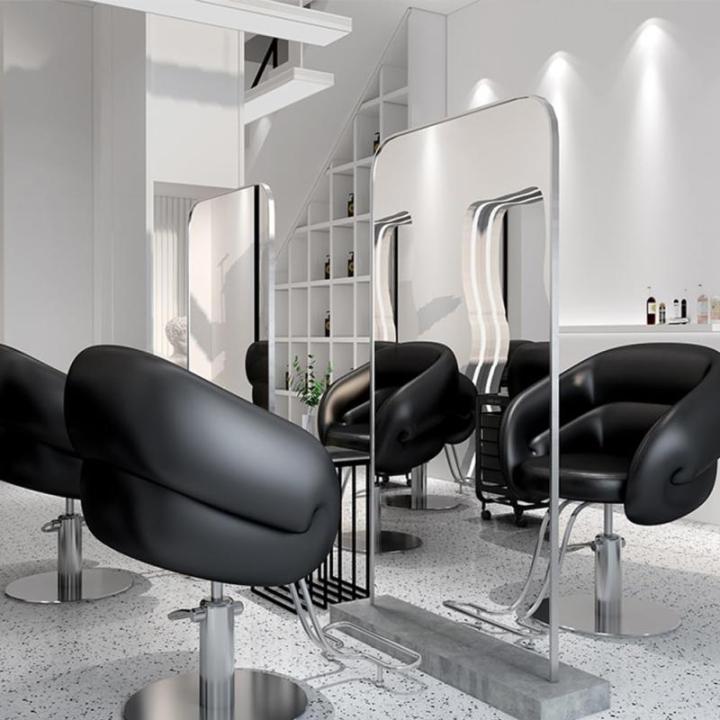 Gouden Hydraulische Pomp Kapper Stoel 360 ° Swivel PU Lederen Salon Meubels Met Pedaal Chassis Stijlvolle en Comfortabele Kapsalon Stoel