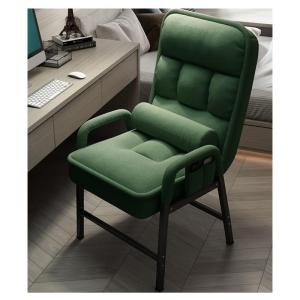Moderne Stof Fauteuil Met Stalen Frame En Zijzakken Luie Sofa Stoel voor Woonkamer Lezen Fauteuil Eenvoudige Montage Groen
