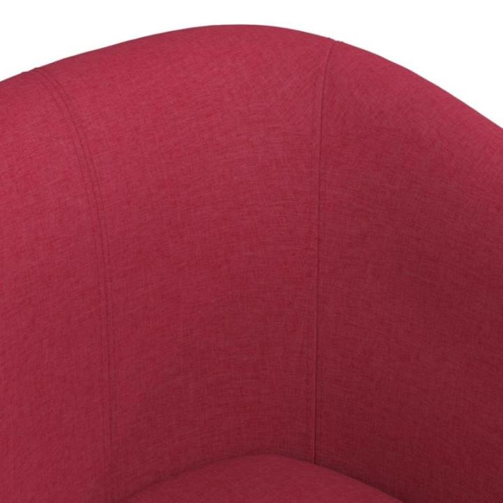 Kuipstoel met voetenbank stof wijnrood, fauteuil, relaxstoel, fauteuil stoel, relaxfauteuil, leesstoel, woonkamer stoel, lounge fauteuil