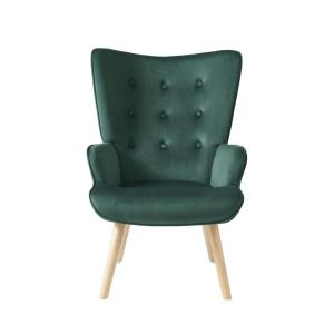 Sam fauteuil in groen fluweel