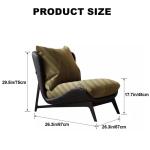 De Stoel van de vloerfauteuil met Rugsteun voor Woonkamer Slaapkamer Hotel Bruine Kleur