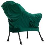 Relax Fauteuil Woonkamer Stoel Slaapkamer Stoel Lounge Stoel met Armleuningen Leesstoel Accentstoel met Stalen Frame, Groen