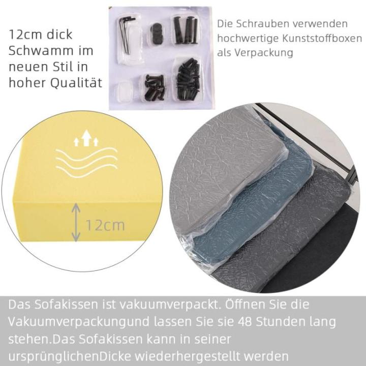 Gewatteerde fauteuil, bank, 3-zits, meerzitsbank, metalen frame, linnen, zachte zitting, elegante retro stoel voor woonkamer, receptie, café (taupe, 168 x 72 x 72 cm)