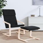 Relaxstoel stof zwart, stoel, woonkamerstoel, stoffen relaxstoel, loungestoel, stoffen stoel, stoffen loungestoel, stoffen woonkamerstoel