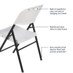 Plastic stoel, opvouwbaar, 157,5 kg capaciteit, wit, set van 4