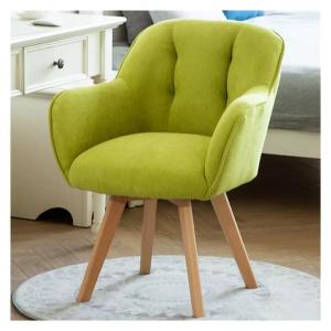 Moderne Fluwelen Swivel Fauteuil Met Stevige Houten Benen Groene Accent Stoel voor Kleine Ruimten Gestoffeerde Eetkamerstoel Club Leisure Lounge Stoel