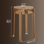Stackable stools, clear acrylic bar stools, dining chairs, modern high stools, lightweight plastic stools, no armrests and no backrest, 45 cm/18 inches, suitable for family gatheri