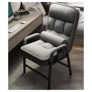 Moderne Stof Fauteuil met Stalen Frame en Side Opbergzakken Eenvoudige Montage Luie Sofa Stoel voor Woonkamer