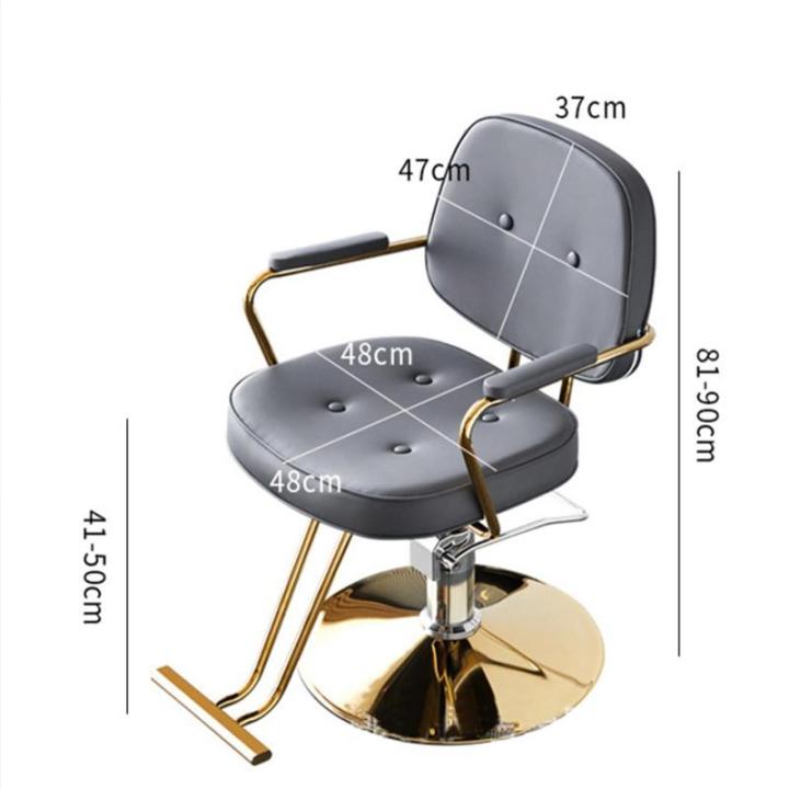 Kappersstoel, Kapsalonstoel, Stylingstoel, Zware Hydraulische Pomp, Haarknipstoel, 360° Draaibare Ergonomische Salonstoel, Shampoo Spa Schoonheidsapparatuur,Goud,C