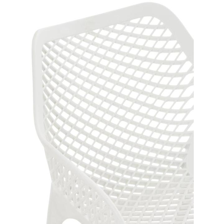 Stoel Air XL, stapelbare terrasstoel, comfort en design, ideaal voor tuin en balkon, uv-bestendig en weerbestendig, kleur: wit
