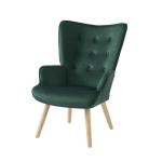 Sam fauteuil in groen fluweel