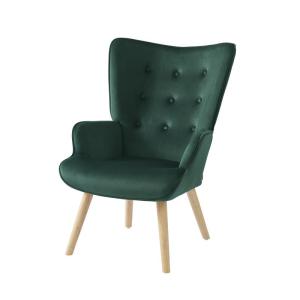 Sam fauteuil in groen fluweel