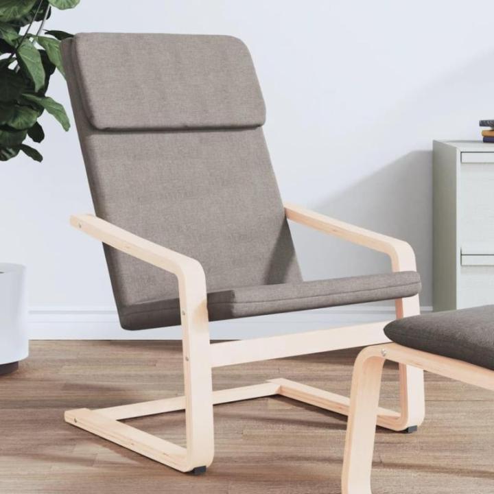 Relaxstoel stof taupe, stoel, woonkamerstoel, stoffen relaxstoel, loungestoel, stoffen stoel, stoffen loungestoel, stoffen woonkamerstoel