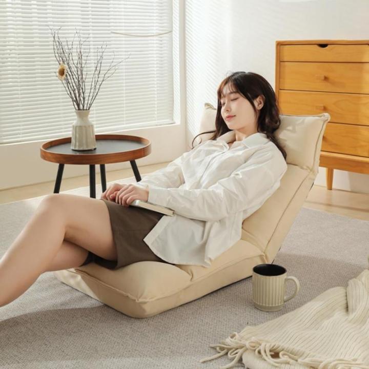 Vloerstoelen Voor Volwassenen, Vloergame Stoel Met Rugleuning, 5 Verstelbare Posities, Sponsvulling, Vloerstoel Lounge Om Te Lezen, Tv Te Kijken, Te Mediteren(/Yellow)