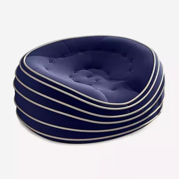 Fauteuil, Moderne Eenvoudige Luie Bank, Zitzakstoelen voor Volwassenen Woonkamer, Slaapkamer Zitzakbank, voor Kleine Ruimte(Blue)