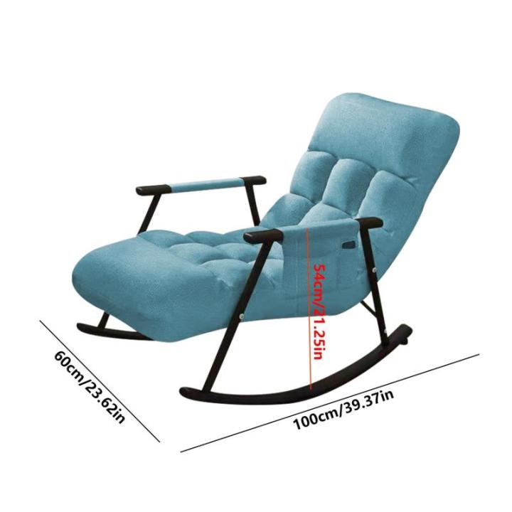 Liggende schommelstoel, ligstoel met gevoerde zitting, tuinschommelstoel, relaxstoel met gevoerde zitting, relaxstoel voor huis, tuin, terras, binnen en buiten