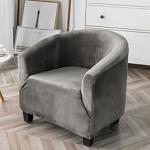 Polyester Wasbare Fauteuil Sofa Cover Verwijderbare Tub Stoel Slipover Hoge Stretch Club Stoel Slipcover voor Woonkamer Bar Counter Hotel -Taupe