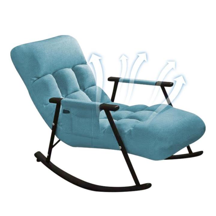 Liggende schommelstoel, ligstoel met gevoerde zitting, tuinschommelstoel, relaxstoel met gevoerde zitting, relaxstoel voor huis, tuin, terras, binnen en buiten