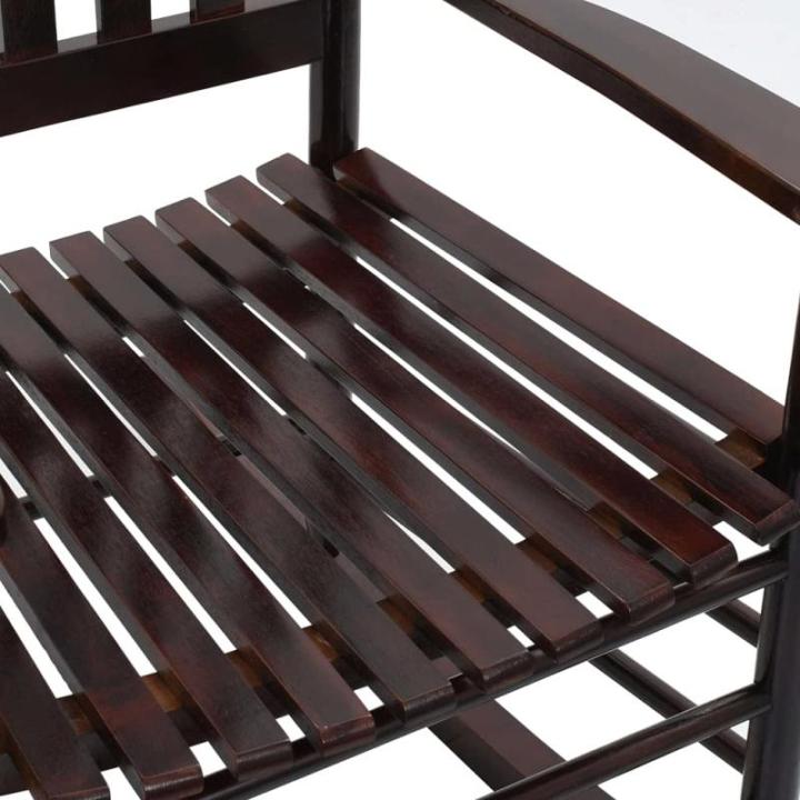 Populierenhouten Schommelstoel met Gebogen Zitting Stoel Schommel Zetel Stoelen Zitstoel Meubel Zitmeubel Zitje Bruin