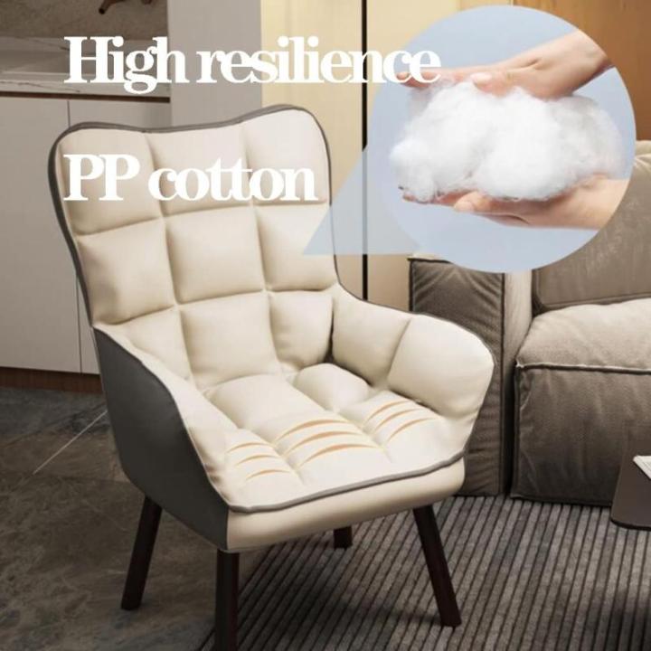 Mid Century Moderne Roze Stof Gestoffeerde Hoge Rug Arm Lounge Stoel Met Massief Houten Benen Accent Lounge Stoel voor Woonkamer Lezen Grootte: met.