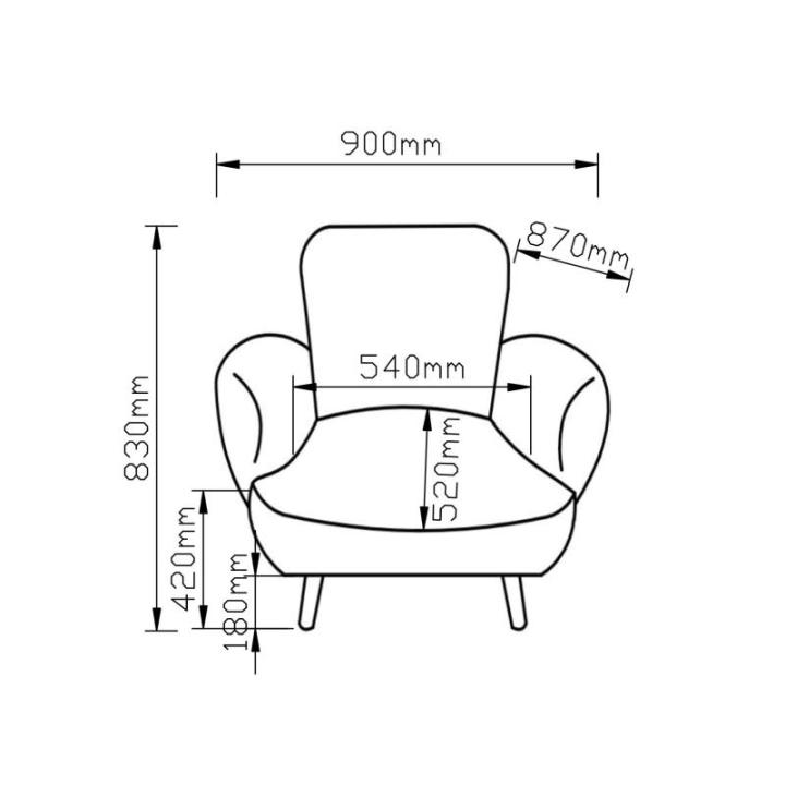 BEN, fauteuil, fluweel, groen