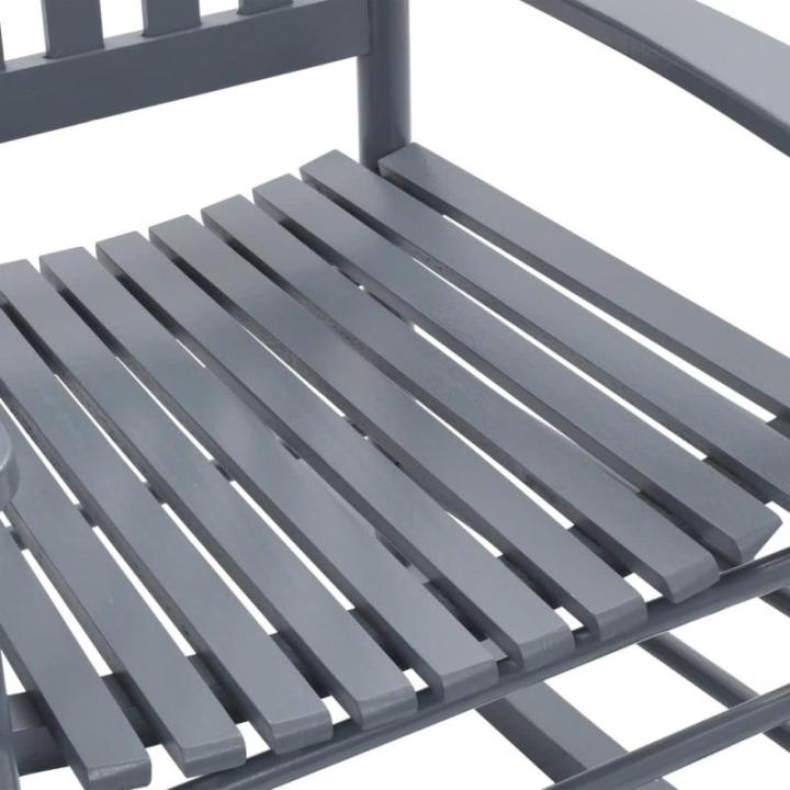 Populierenhouten Schommelstoel met Gebogen Zitting Stoel Schommel Zetel Stoelen Zitstoel Meubel Zitmeubel Zitje Grijs