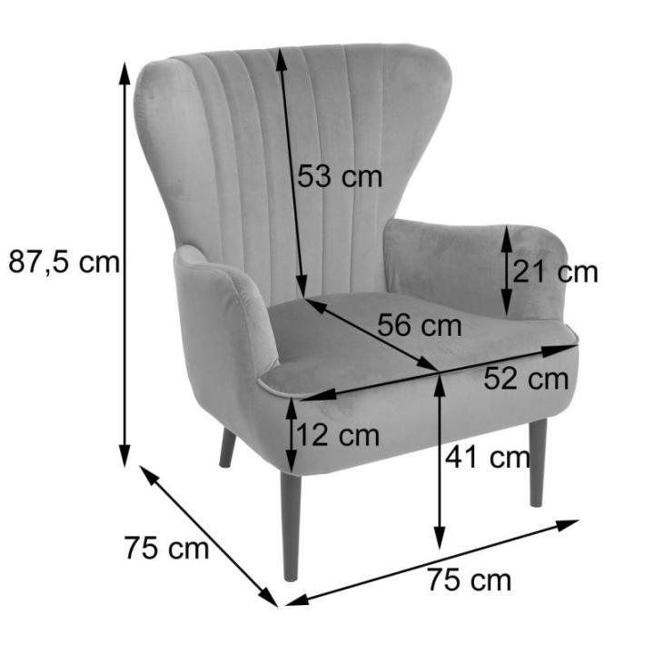 Lounge-stoel HWC-K37, cocktailstoel gestoffeerde fauteuil, fluwelen - taupe