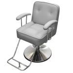 Kappersstoel, Salonstoel Voor Haarstylist, Kapsalonstoel, 360 Graden Draaibare Stylingstoel, in Hoogte Verstelbare Hydraulische Shampoo Stoel,Grijs
