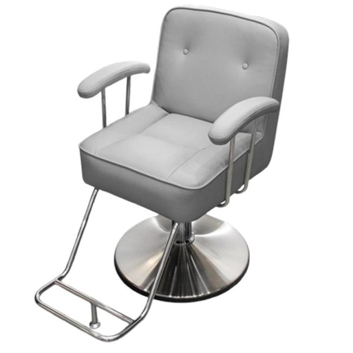 Kappersstoel, Salonstoel Voor Haarstylist, Kapsalonstoel, 360 Graden Draaibare Stylingstoel, in Hoogte Verstelbare Hydraulische Shampoo Stoel,Grijs