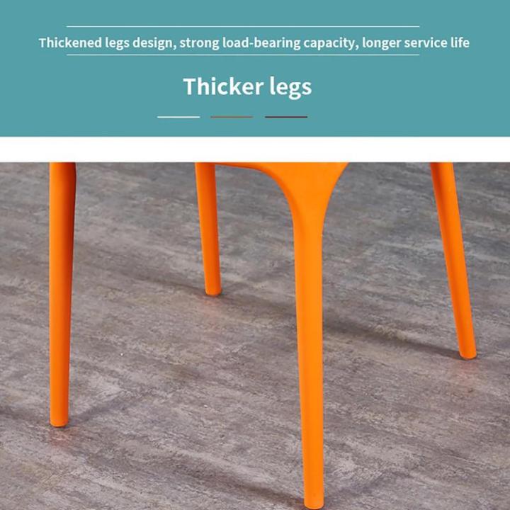 Stapelbare plastic stoelen evenementenstoel met rugleuning 600 lbs gewichtscapaciteit draagbare en flexibele zitplaatsen voor keuken en kamer M40x47x75cm (16x19x30in)
