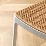 Rotan Plastic Stapelbare Stoelen voor Indoor en Commerciële Evenementen Retro Mid Century Lounge Stoel voor Keuken en Woonkamer 18x20x31" (J45x50x80cm)