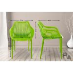 Stoel Air XL, stapelbare terrasstoel, comfort en design, ideaal voor tuin en balkon, uv-bestendig en weerbestendig, kleur: groen