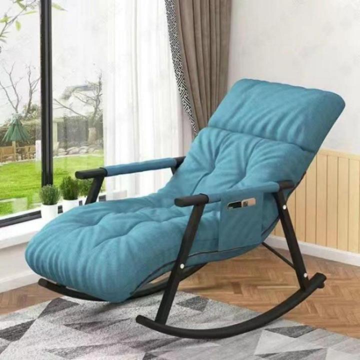 Liggende schommelstoel, ligstoel met gevoerde zitting, tuinschommelstoel, relaxstoel met gevoerde zitting, relaxstoel voor huis, tuin, terras, binnen en buiten