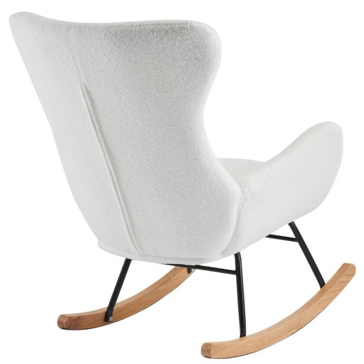 Fautedy Fautedy, moderne stijl, lounge, relaxstoel voor kinderen, jongeren, cadeau, tv-stoel, stoel, woonkamer, schommelstoel (wit)