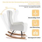 Fautedy Fautedy, moderne stijl, lounge, relaxstoel voor kinderen, jongeren, cadeau, tv-stoel, stoel, woonkamer, schommelstoel (wit)