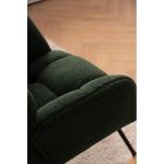 Moderne Tufted Wingback Schommelstoel met Gewatteerde Zitting en Massief Houten Benen voor Woonkamer Slaapkamer Nursery Groen