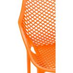 Stoel Air XL, stapelbare terrasstoel, comfort en design, ideaal voor tuin en balkon, uv-bestendig en weerbestendig, kleur: oranje