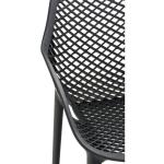 Stoel Air XL, stapelbare terrasstoel, comfort en design, ideaal voor tuin en balkon, uv-bestendig en weerbestendig, kleur: donkergrijs
