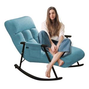 Schommelstoel voor slaapkamer, ligstoel met gevoerde zitting, schommel-ligstoel, moderne ligstoel, indoor en outdoor loungestoel, gliderstoel voor de woonkamer