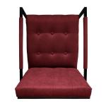 Jones cocktailstoel loungestoel bekleed met stalen frame stof rood