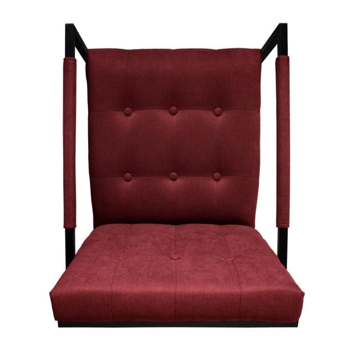 Jones cocktailstoel loungestoel bekleed met stalen frame stof rood