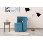 Designer fauteuil in petrol - 360 graden draaibaar, fluwelen bekleding, zacht comfortabel elegant luxe woonkamer slaapkamer kleedkamer