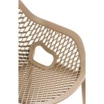 Stoel Air XL, stapelbare terrasstoel, comfort en design, ideaal voor tuin en balkon, uv-bestendig en weerbestendig, kleur: modder
