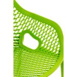 Stoel Air XL, stapelbare terrasstoel, comfort en design, ideaal voor tuin en balkon, uv-bestendig en weerbestendig, kleur: groen