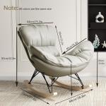 Bankschommelstoel Tech Stoffen Fauteuil met Poef Mid-century Rocker Fauteuil Gestoffeerde Comfortabele Schommelstoel for Slaapkamer Woonkamer(C)