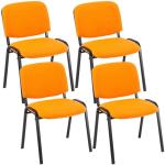 Set van 4 bezoekersstoelen Ken, Kleur:oranje