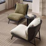 De Stoel van de vloerfauteuil met Rugsteun voor Woonkamer Slaapkamer Hotel Bruine Kleur