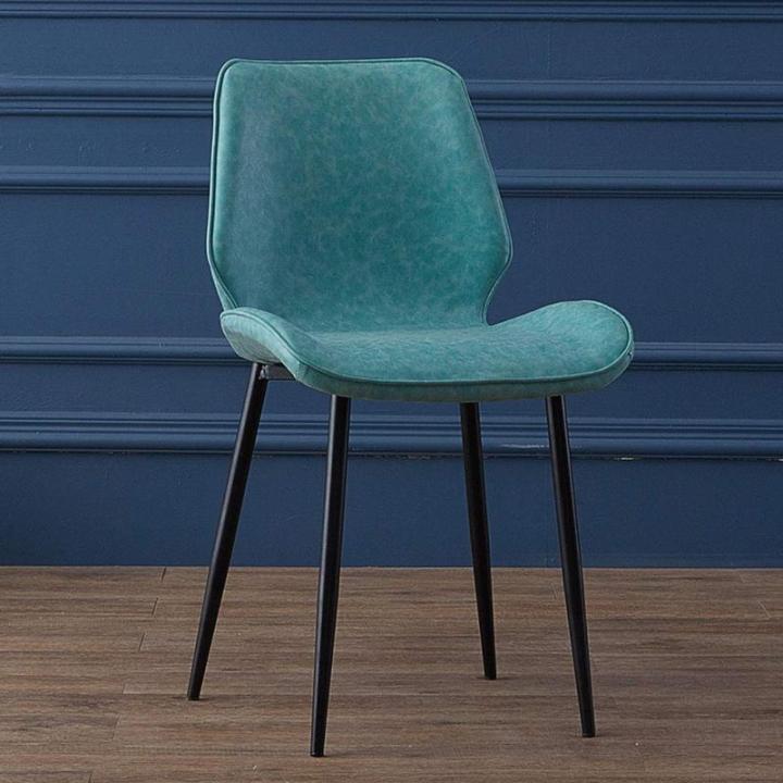 Stoelen,Stoel Voor Eetkamer Pu Lederen Eetstoel Moderne Zachte Rugleuning Kussen Restaurant Stoel Vergadestoel Computer Stoel/Blauw/45 * 42 * 81Cm