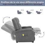 Televisiestoel, relaxstoel, relaxstoel met verstelbare beensteun en ligfunctie, ligstoel, tot 120 kg, enkele bank